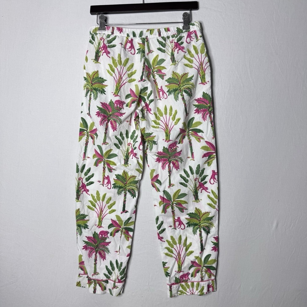 PRINTFRESH Pajama Pants Royal Palms Pink Basil Monkey Novelty Lounge Sleep Sz XS - Picture 6 of 12